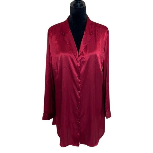 Victoria secret red satin night slip - Picture 1 of 7